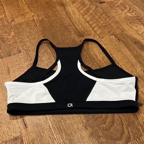GapFit Women’s Sports Bra Black and White Size Extra Large - Picture 2 of 3